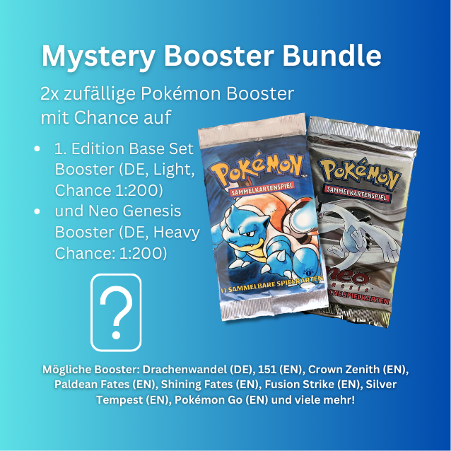 Pokemon Mystery Booster Bundle - 2 Booster - Base Set & Neo Genesis Chance - 151