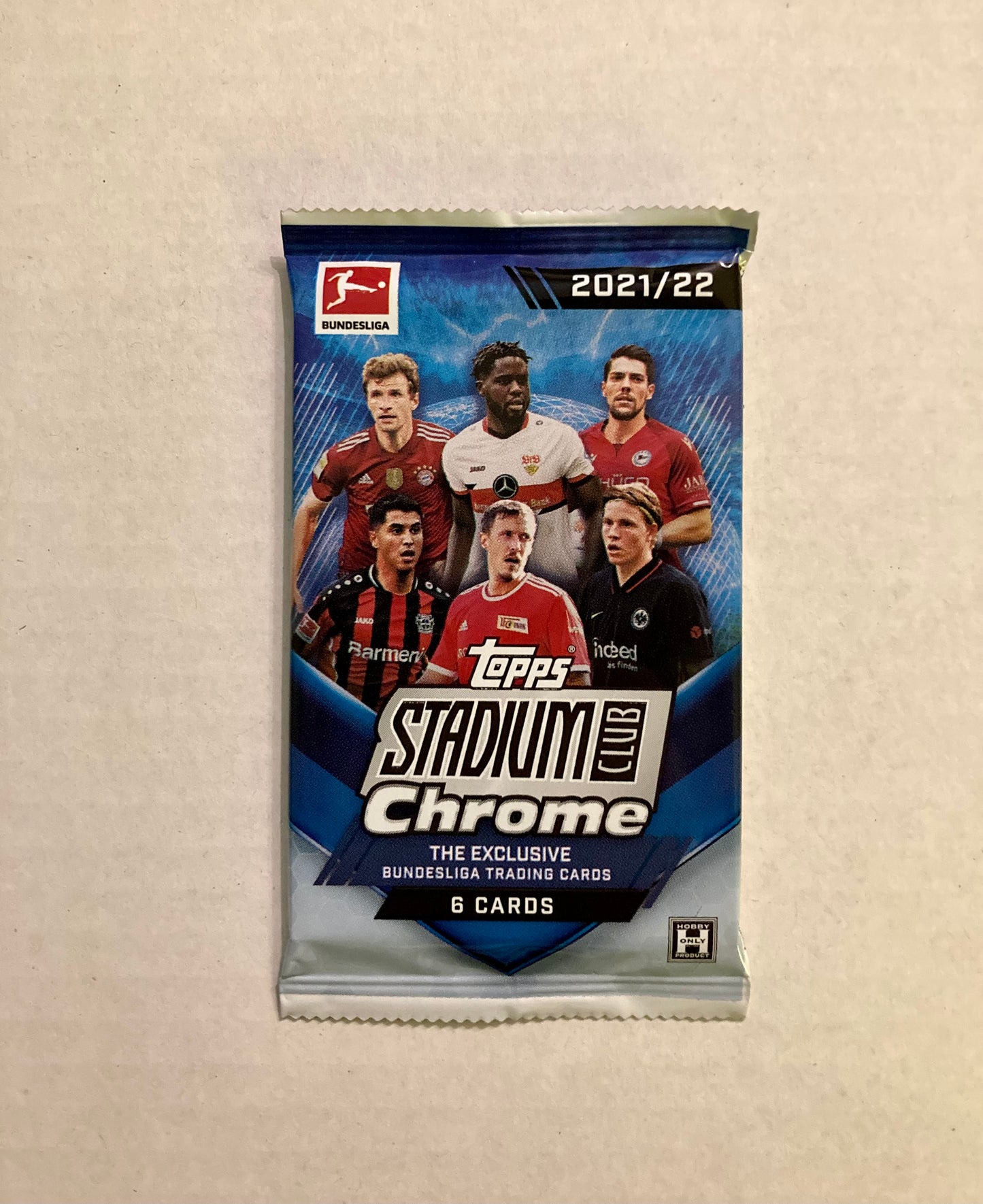 Topps Bundesliga Stadium Chrome 2021/2022 Booster Packung 6 Karten NEU&OVP